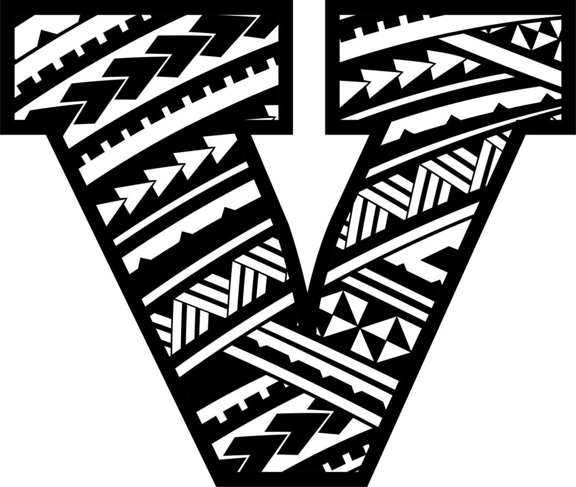 maorí mandala Inglés alfabeto letras vector