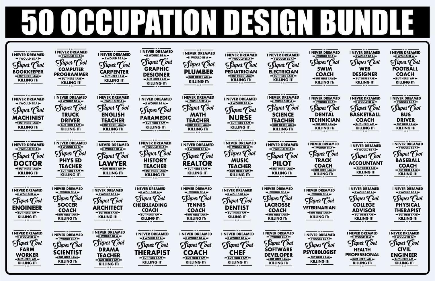 Occupation Design vector
