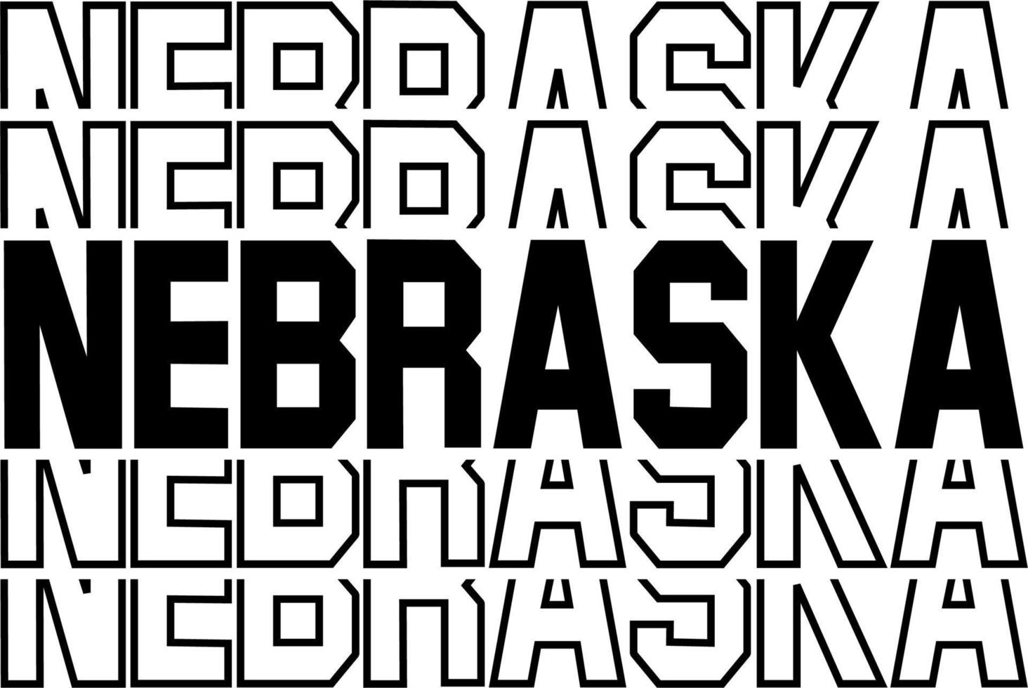STACKED DESIGN USA STATE NAMES vector