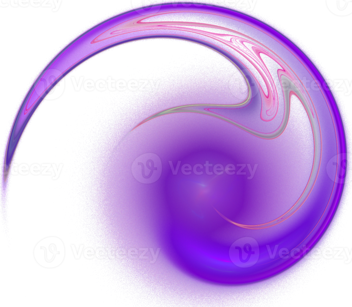 abstract round purple blue element without background, isolated element png