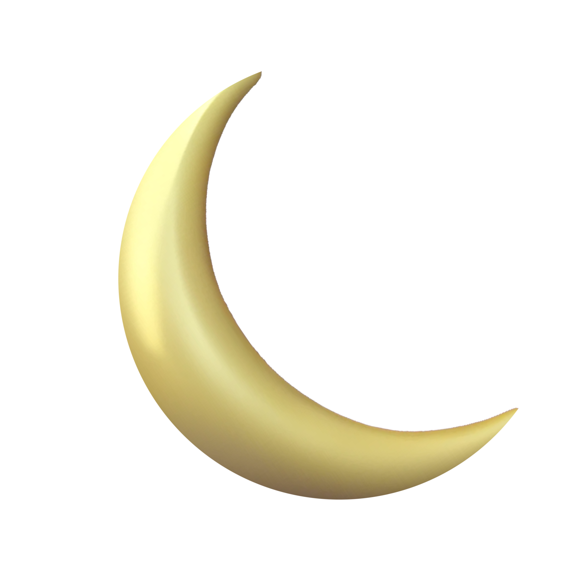 Ramadan Gold Crescent Moon HD PNG