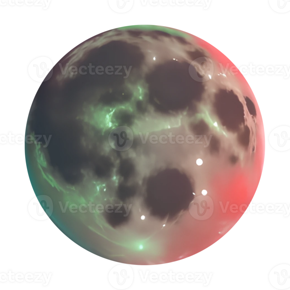 3d render of the moon isolated png