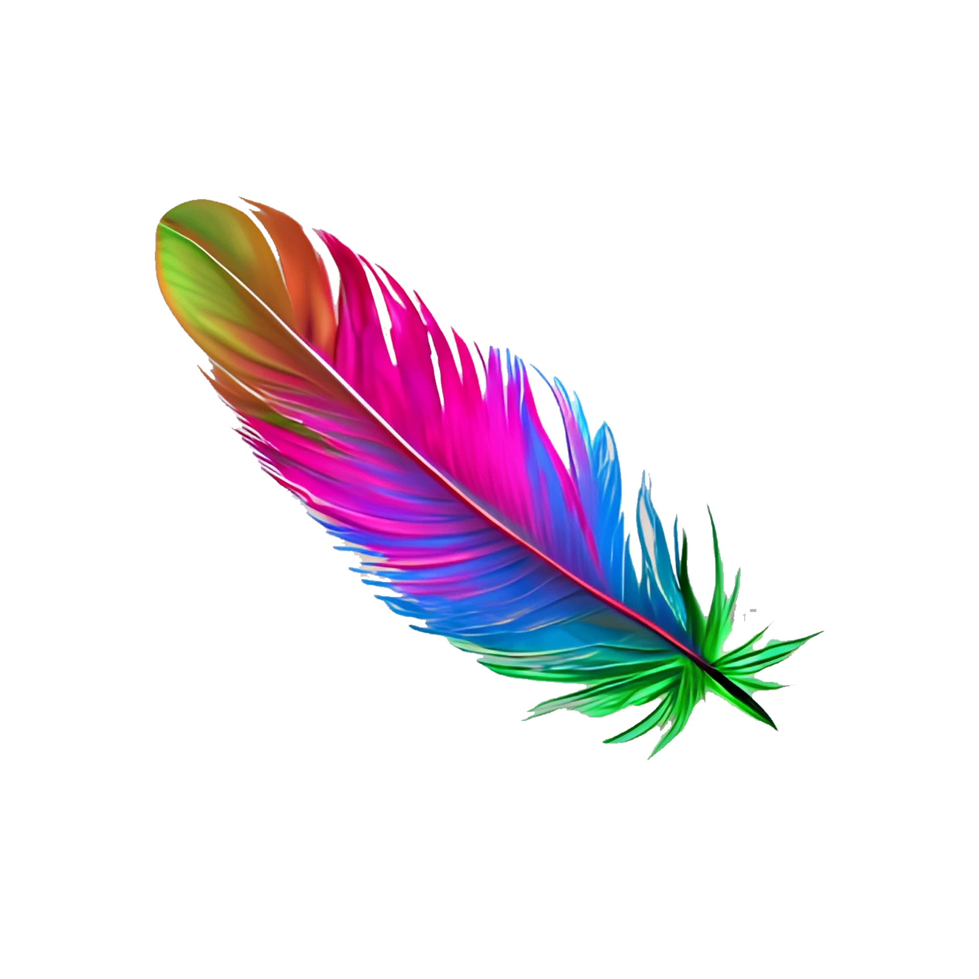 Plumas de colores png