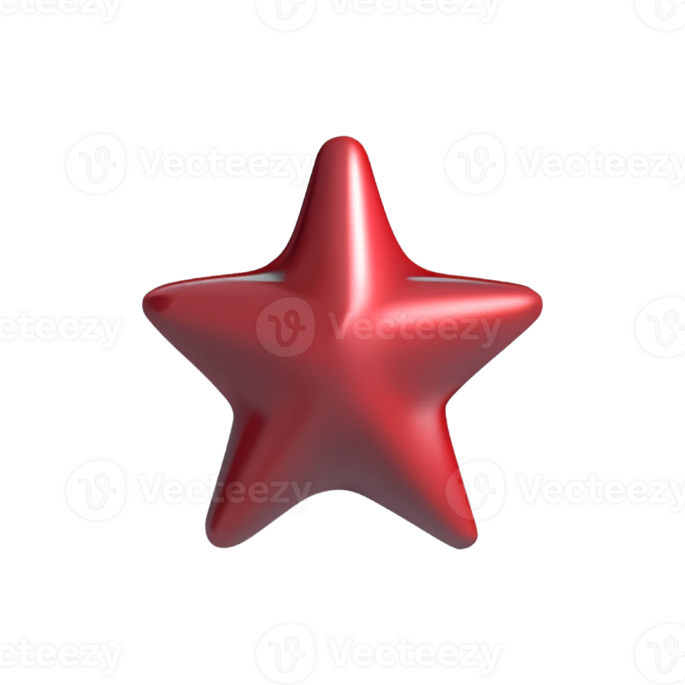 red star 3d render png
