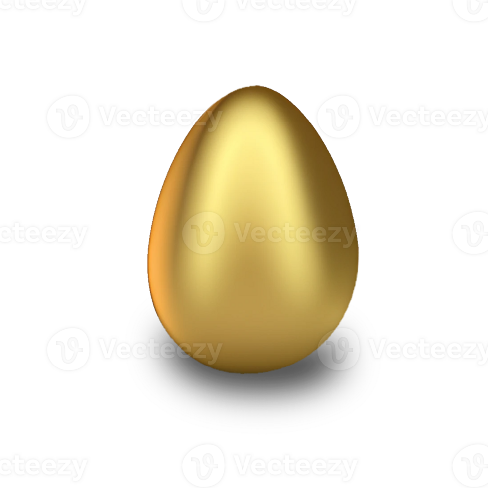 Gold Ostern Ei isoliert auf transparent Hintergrund png