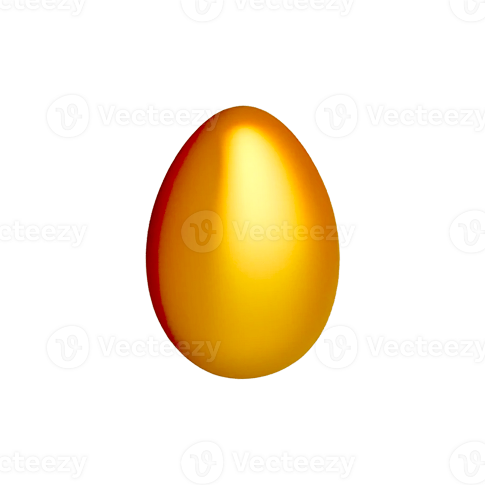 Gold Ostern Ei isoliert auf transparent Hintergrund png