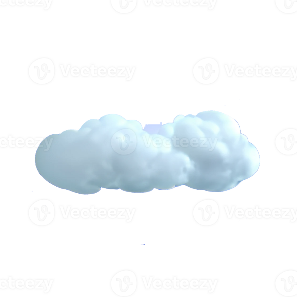 cloud 3d Render on transparent background png