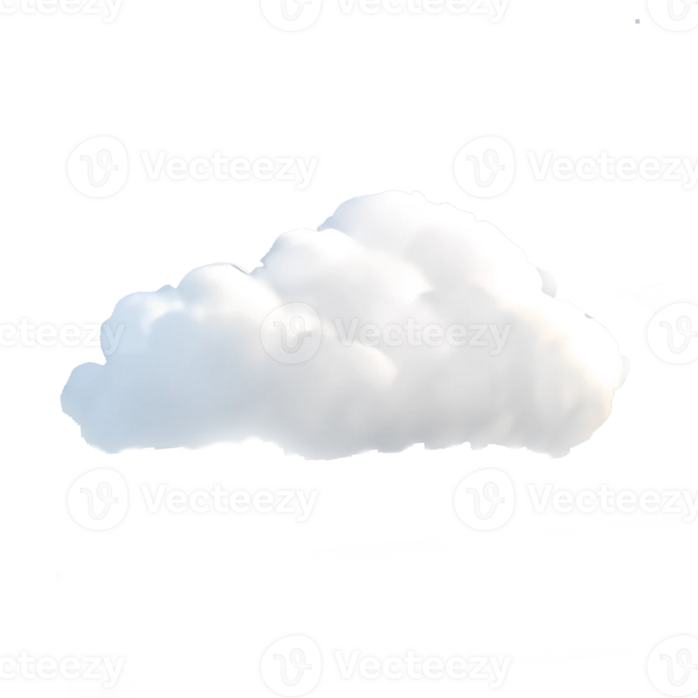 nuage 3d rendre sur transparent Contexte png