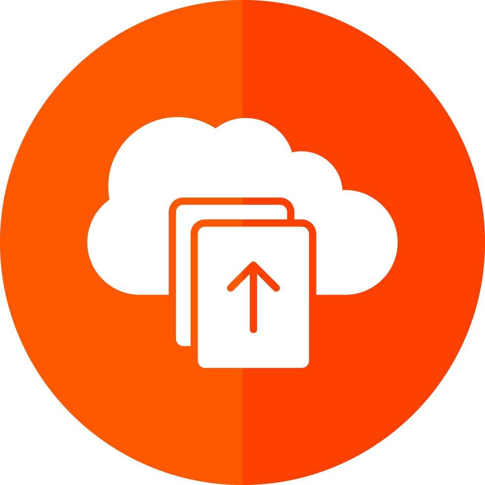 Upload File on Cloud Vector Icon Design