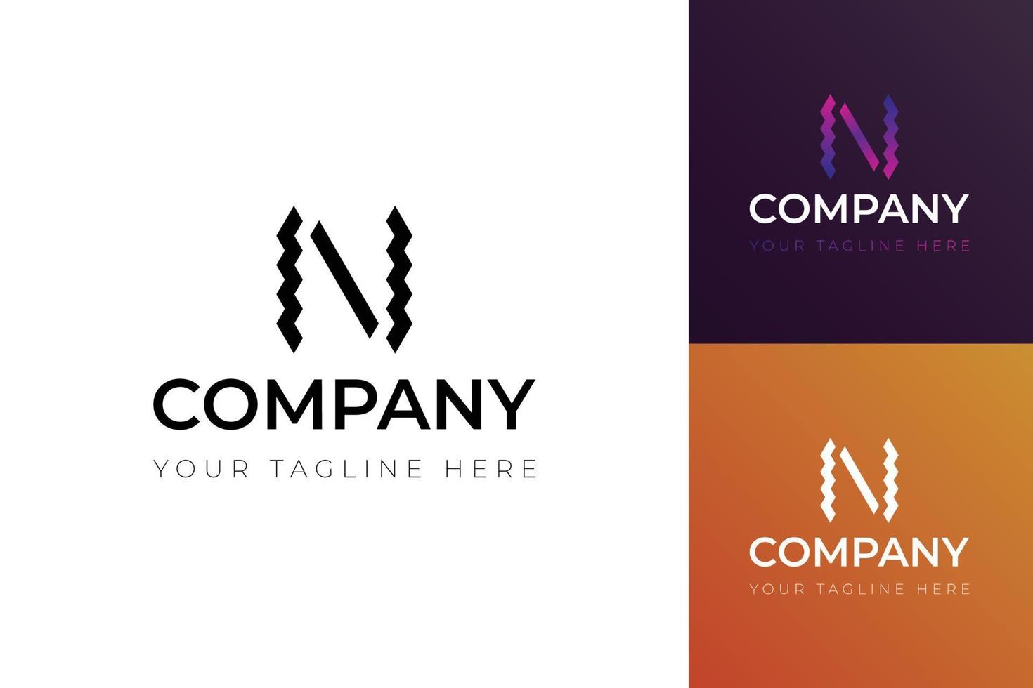 N letter logo for business in different concept, company startup or corporation identity, logo vector for Company.