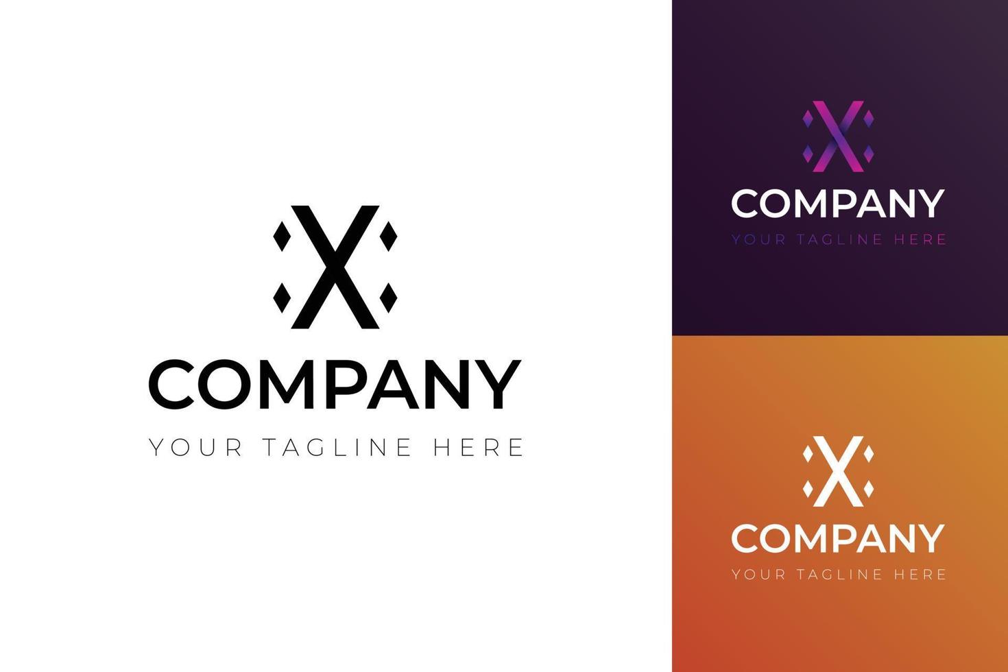 X letter logo for business in different concept, company startup or corporation identity, logo vector for Company.