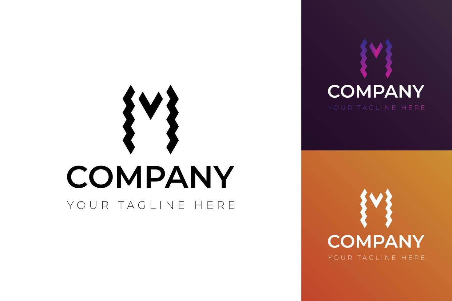 M letter logo for business in different concept, company startup or corporation identity, logo vector for Company.