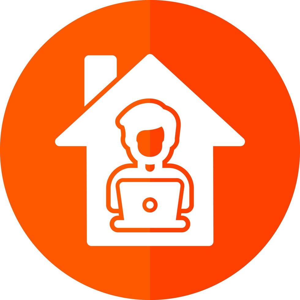 Man Working at Home Vector Icon Design