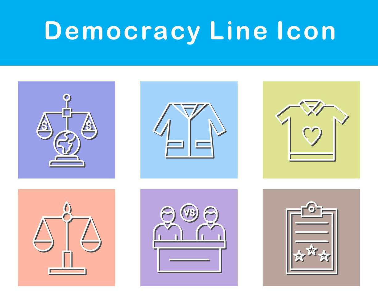 democracia vector icono conjunto