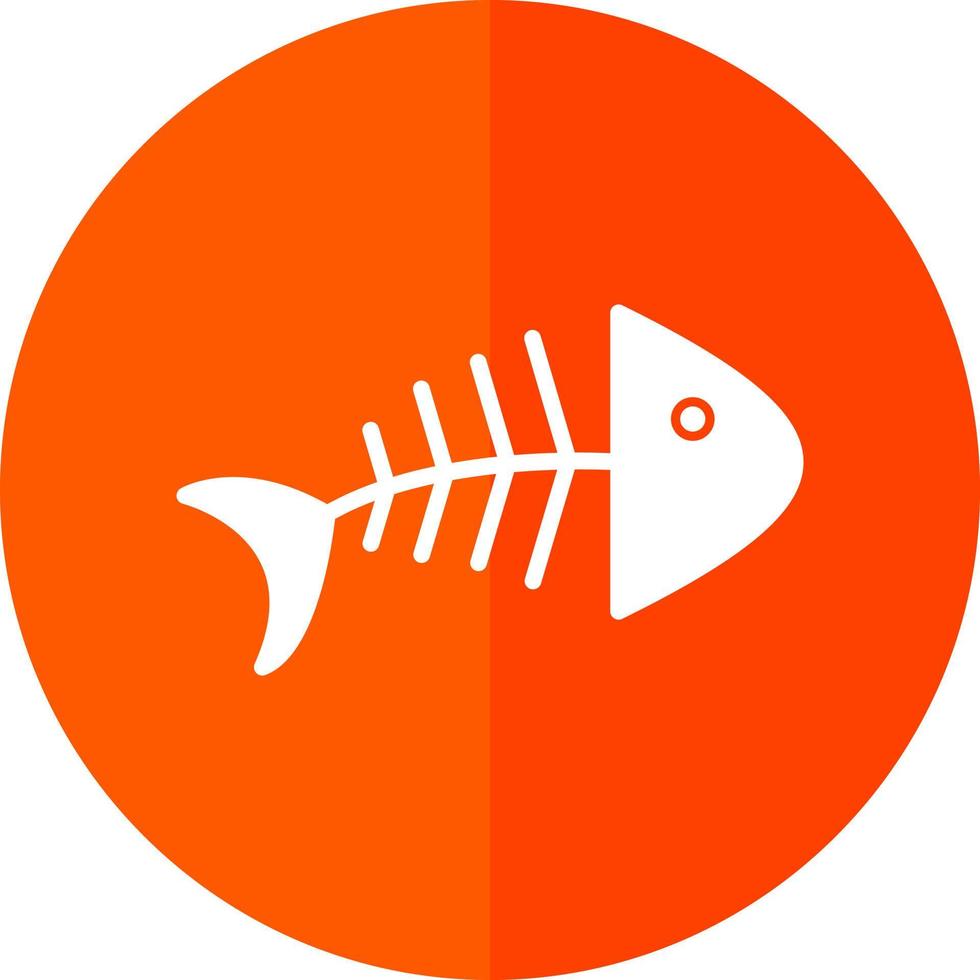 diseño de icono de vector de hueso de pescado