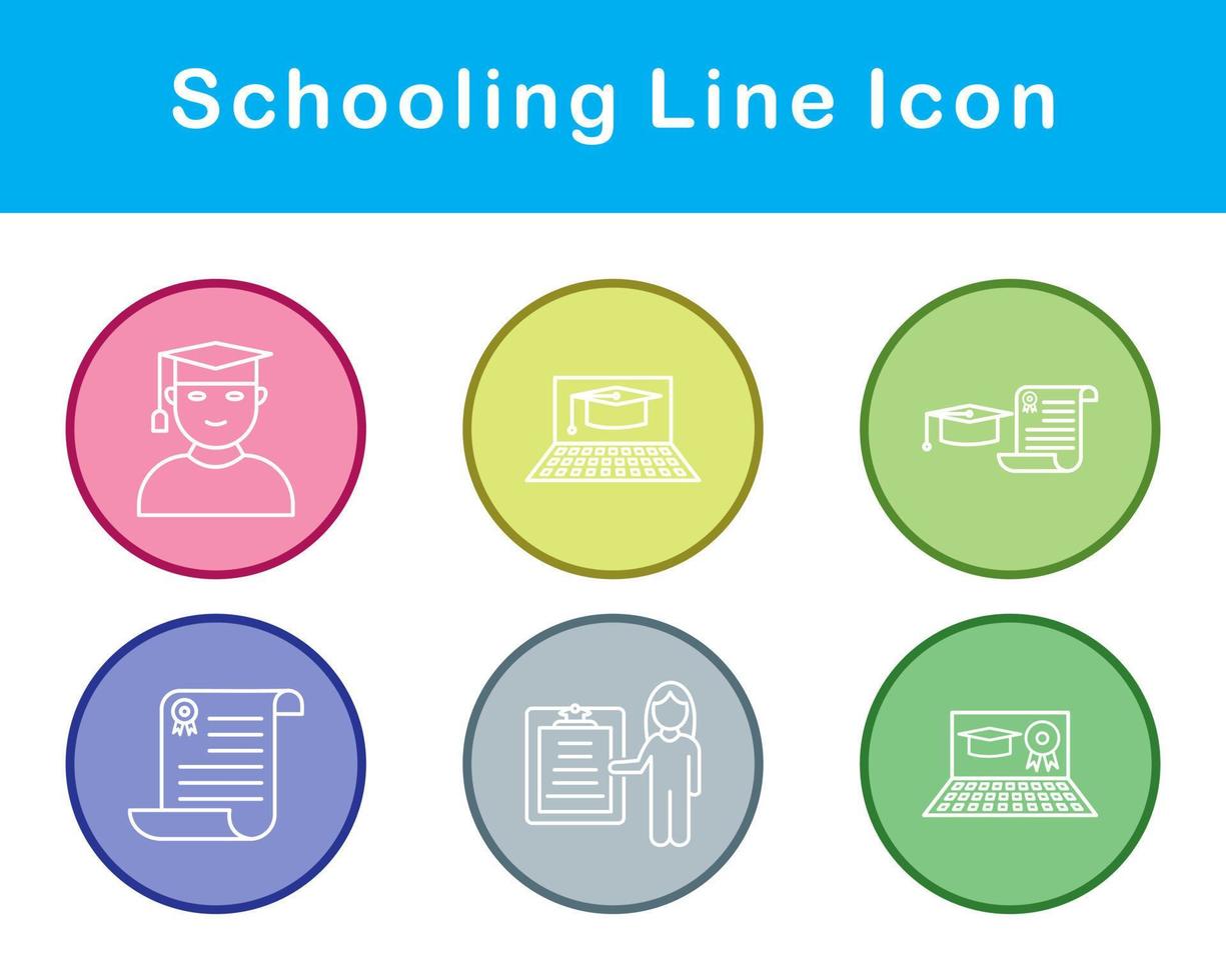 Schooling Vector Icon Set