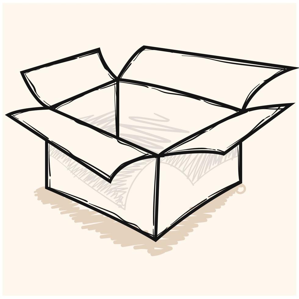 box, doodle, sketch, carton, background, vector, isolated, illustration, fireworks, gift, white, retro, line, stripe, drawing, packaging, ship, letter, package, top, top, move, send vector