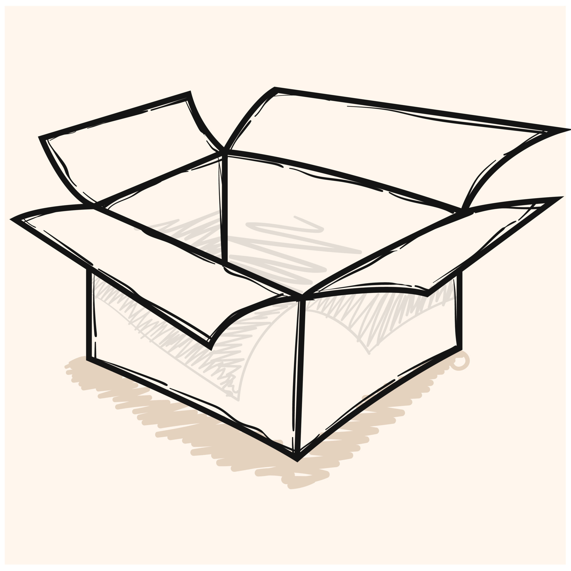 box, doodle, sketch, carton, background, vector, isolated, illustration, fireworks, gift, white