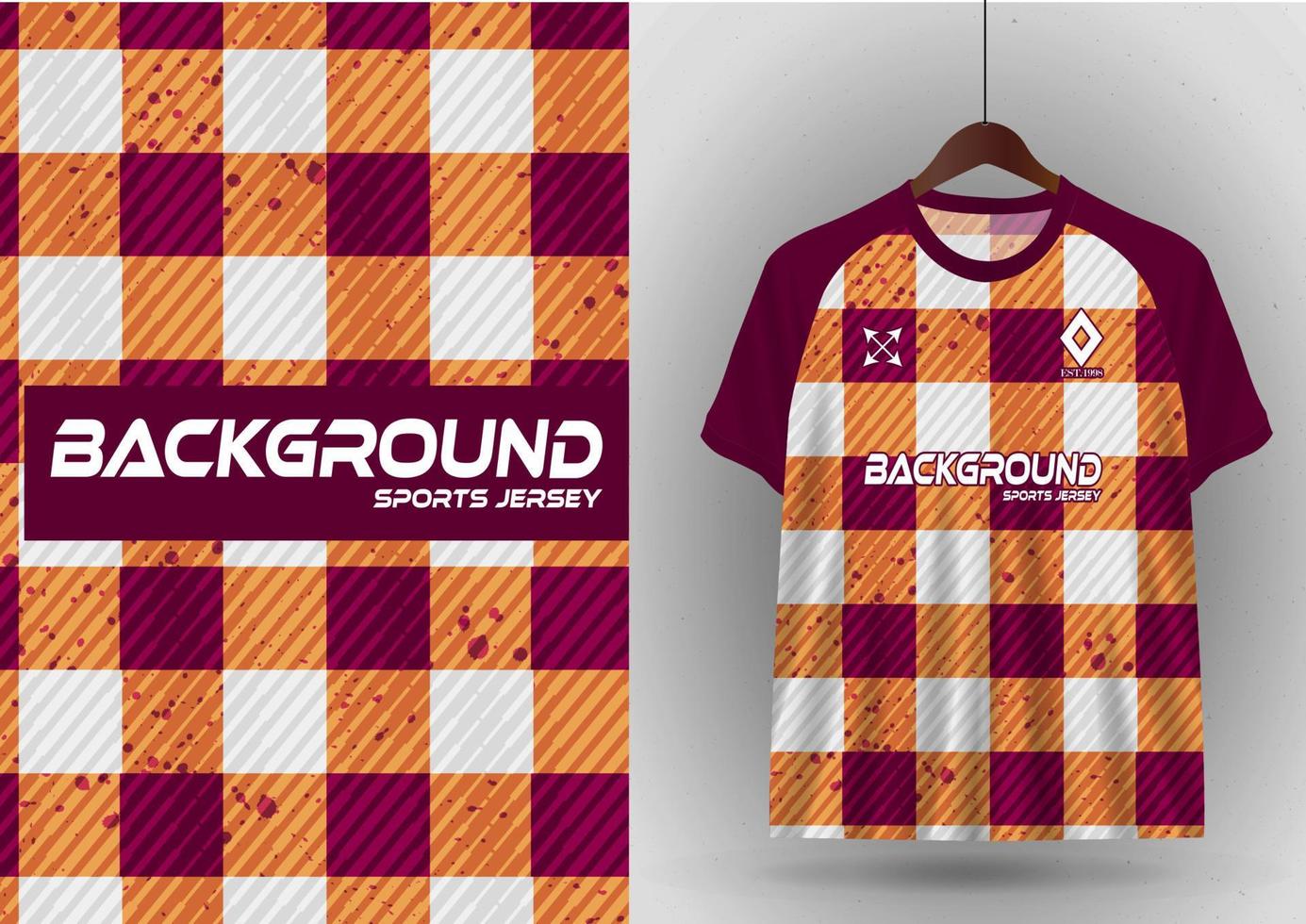 Mockup Design fabric patterns for sports t-shirts, football shirts, running shirts, exercise shirts. vector