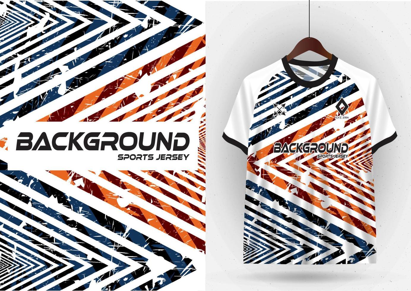 Mockup Design fabric patterns for sports t-shirts, football shirts, running shirts, exercise shirts. vector