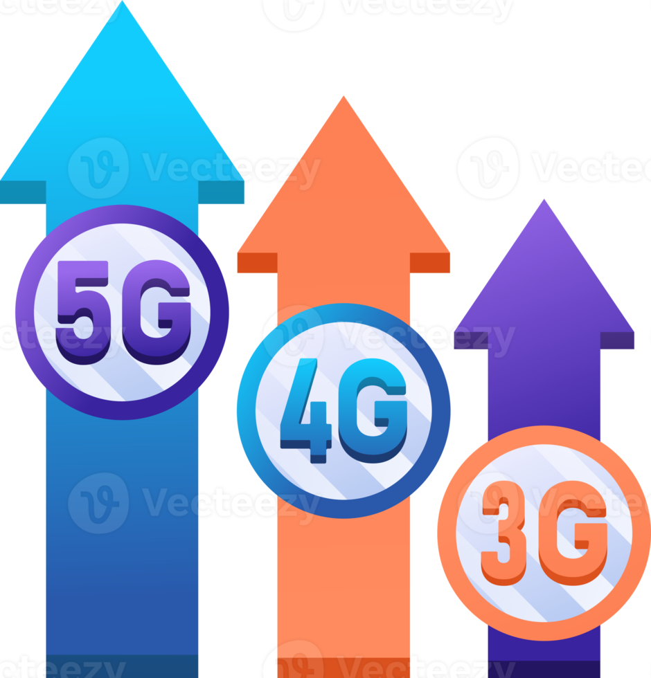 Mobile wireless 5th generation technology icon element illustration. 5G wireless network technology concept png