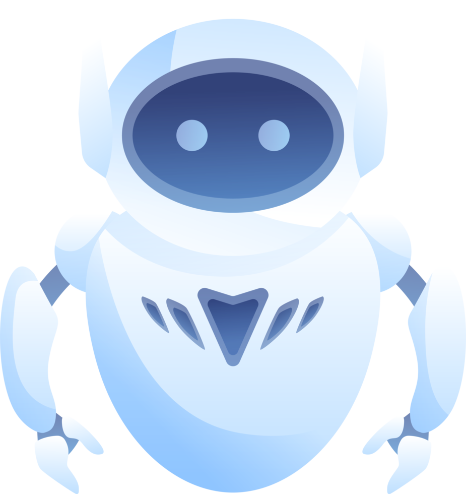 Cute robot, chatbot, AI bot character design illustration. AI technology and cyber character. Futuristic technology service and communication artificial intelligence concept png