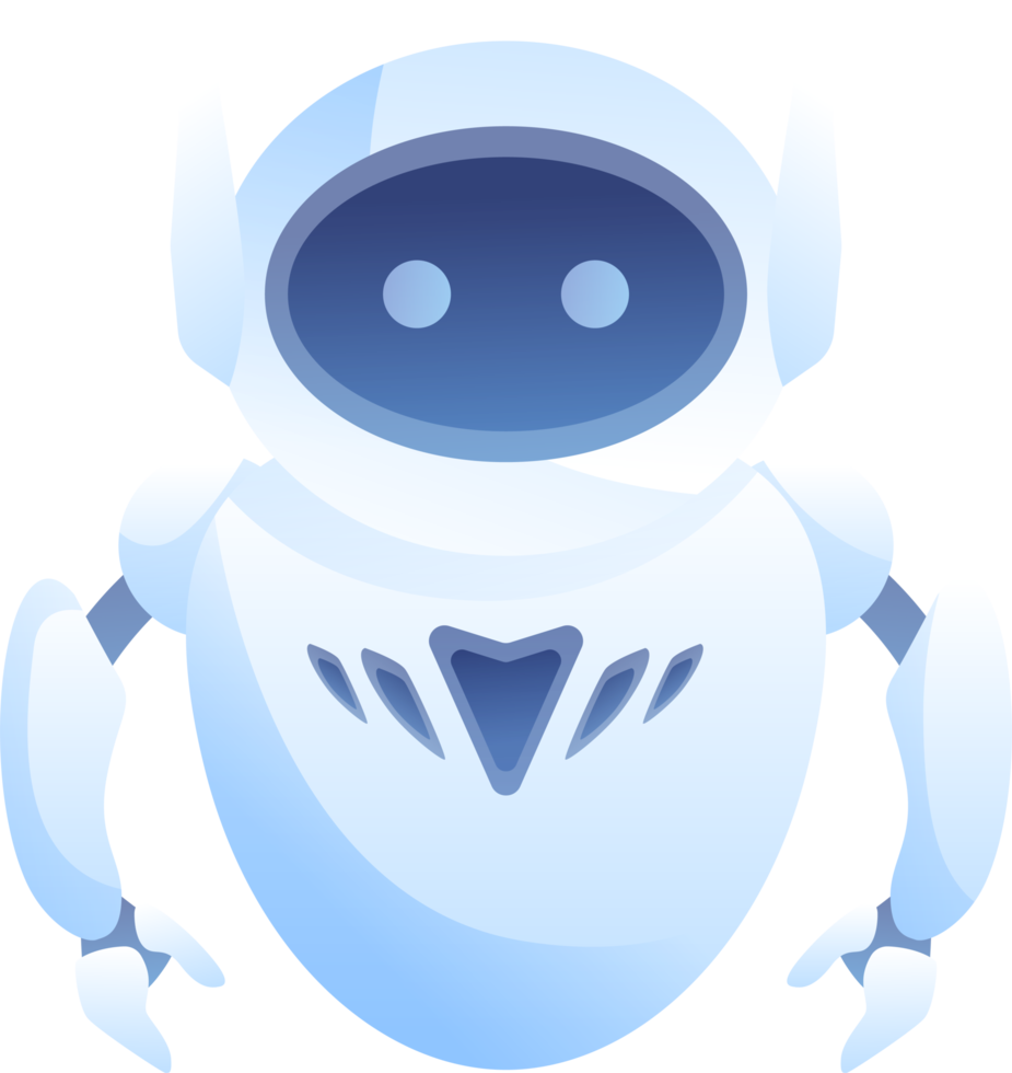 mignonne robot, chatbot, ai bot personnage conception illustration. ai La technologie et cyber personnage. futuriste La technologie un service et la communication artificiel intelligence concept png