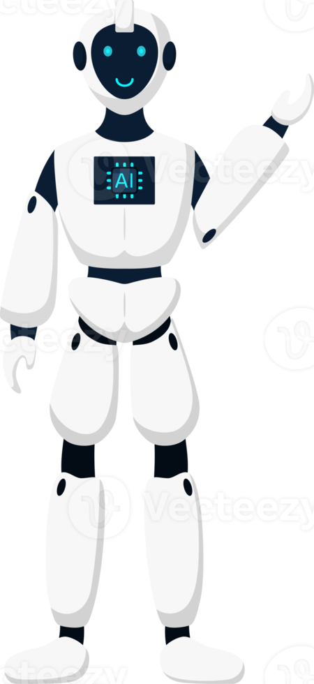 mignonne robot, chatbot, ai bot personnage conception illustration. ai La technologie et cyber personnage. futuriste La technologie un service et la communication artificiel intelligence concept png