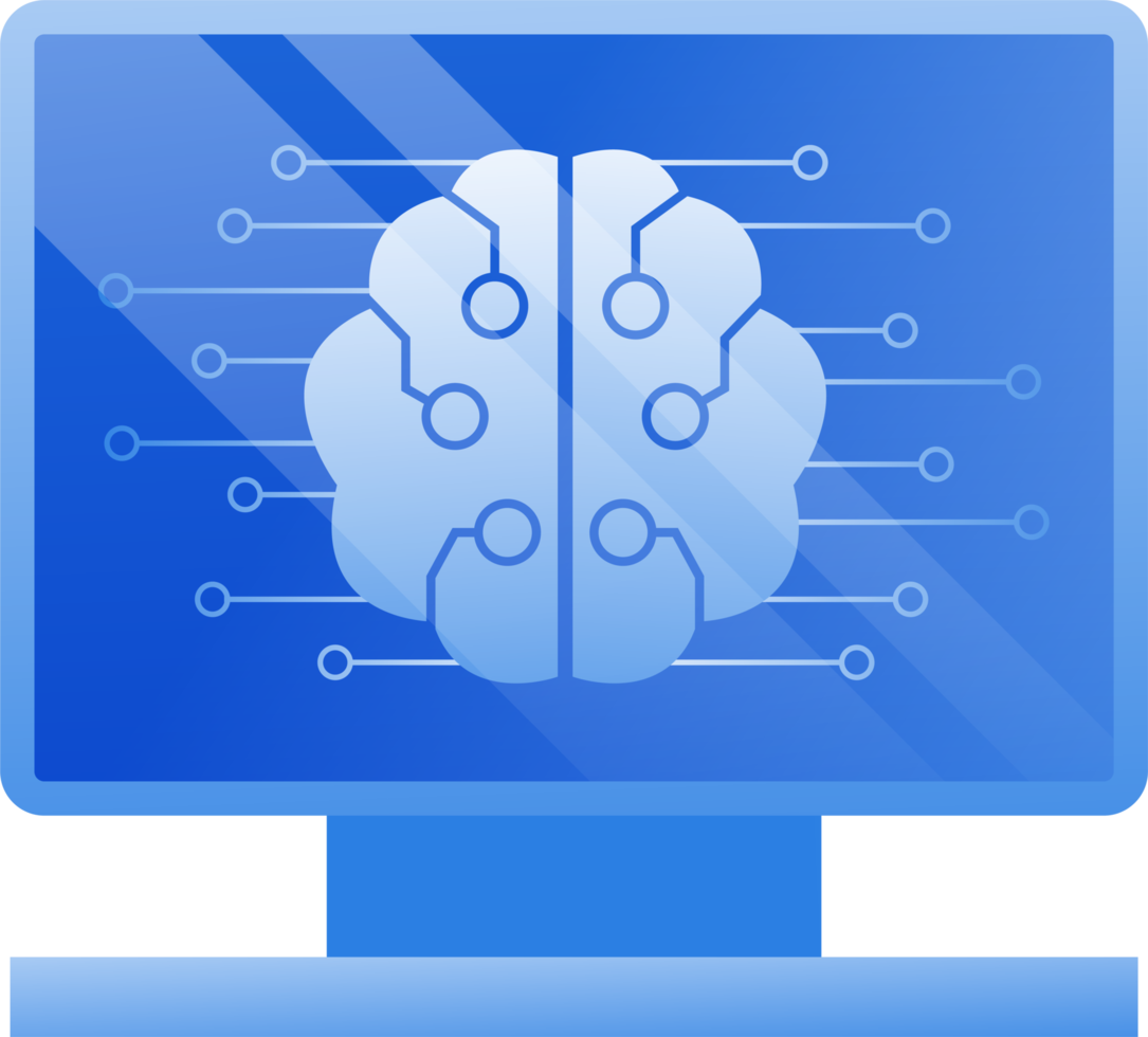 artificiell intelligens ikon element design illustration. ai teknologi och cyber ikon element. trogen teknologi service och kommunikation artificiell intelligens begrepp png