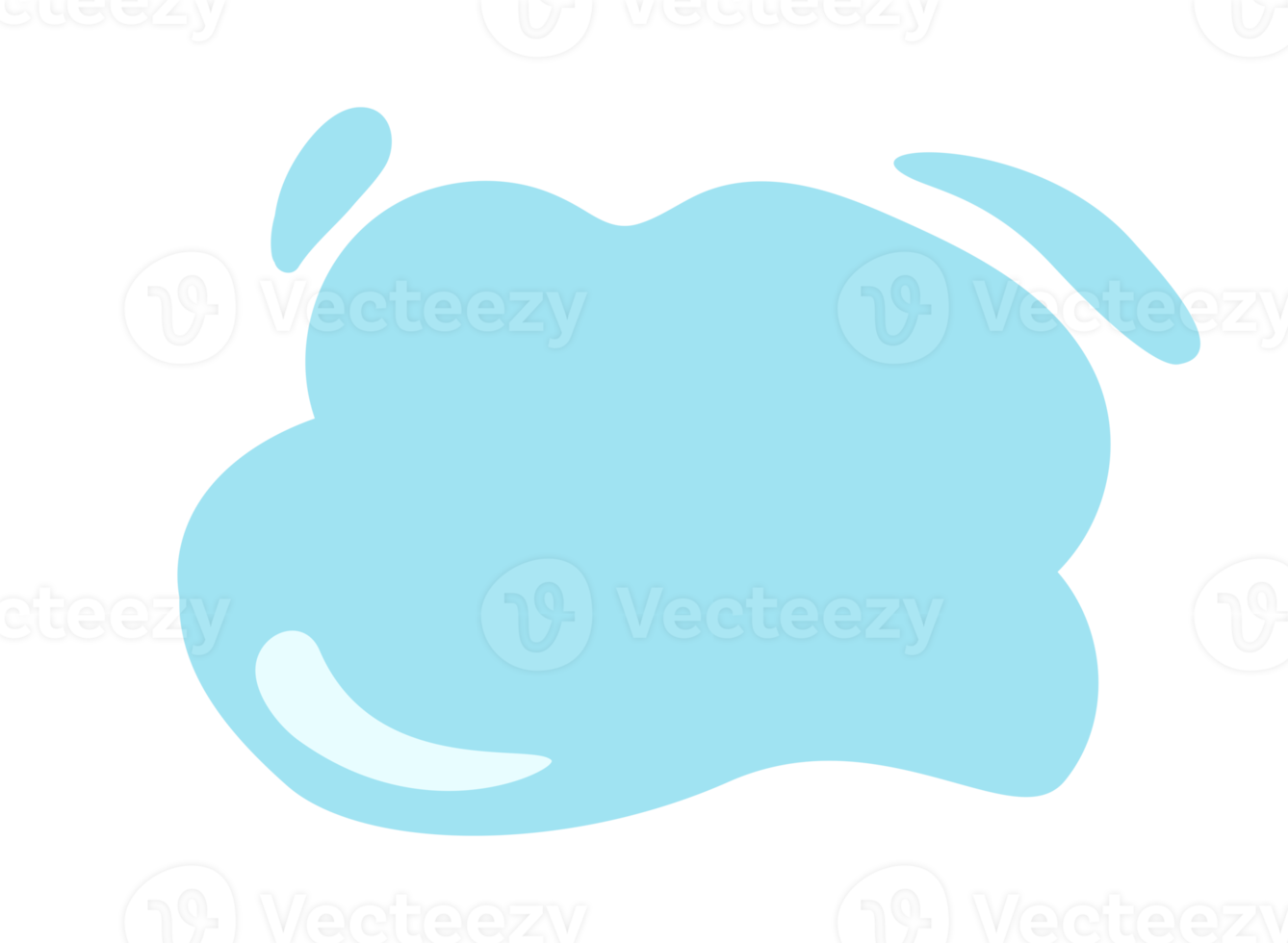 blue cloud isolated png