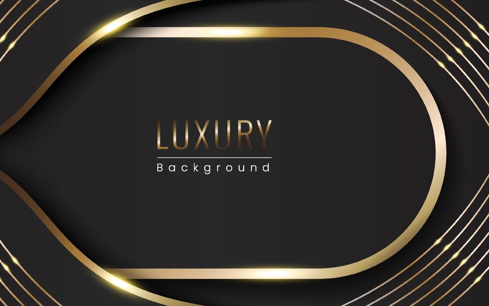 Abstract black and gold lines luxury background vector