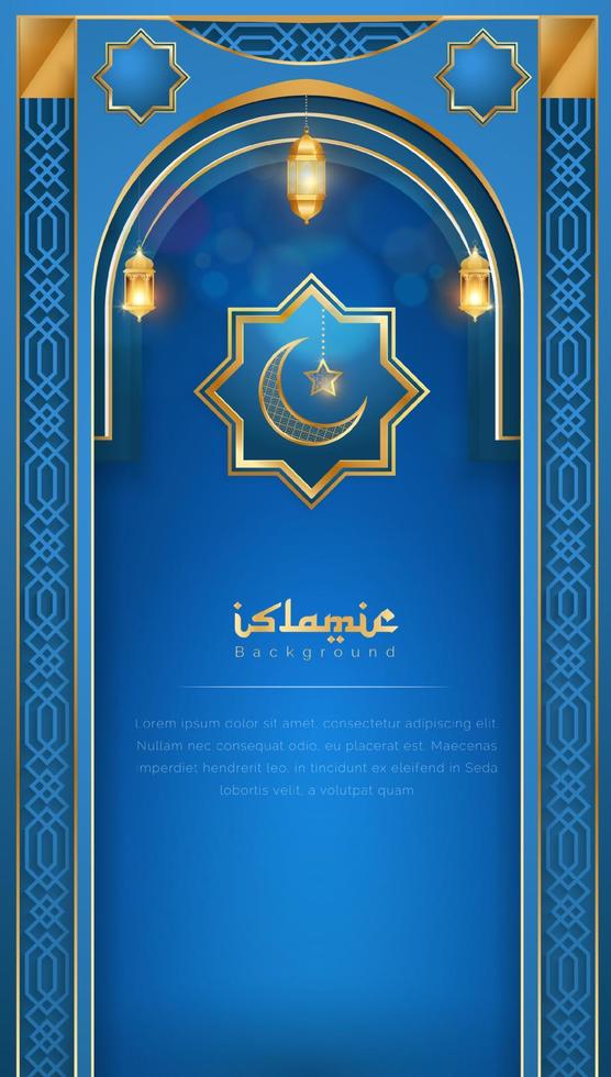 Arabic Islamic Elegant White and Golden Luxury Background vector