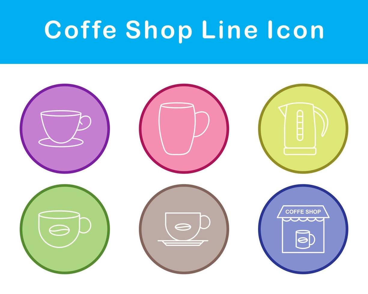 Coffe Shop Vector Icon Set