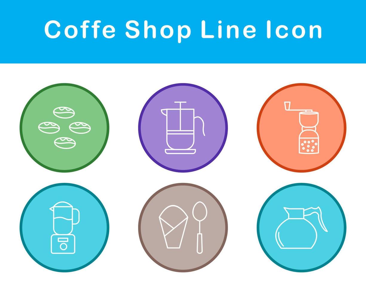 Coffe Shop Vector Icon Set