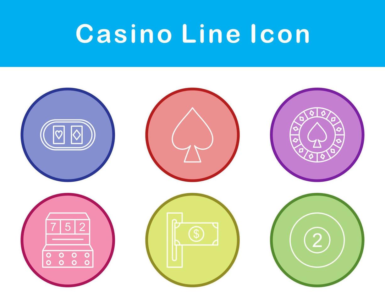 casino vector icono conjunto