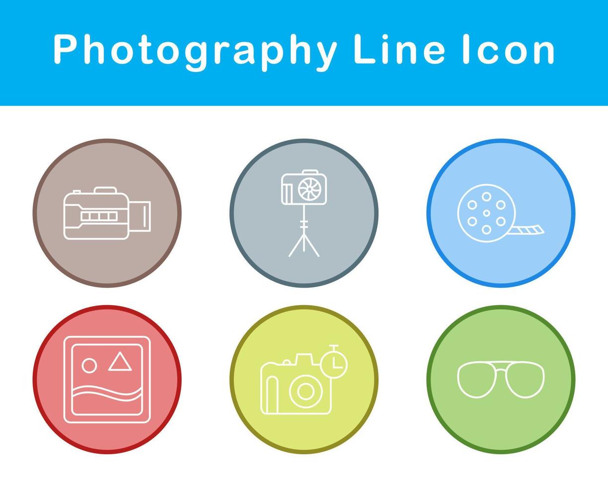 fotografía vector icono conjunto