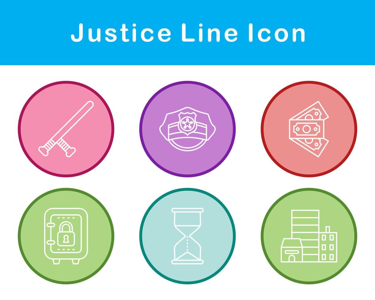 Justice Vector Icon Set