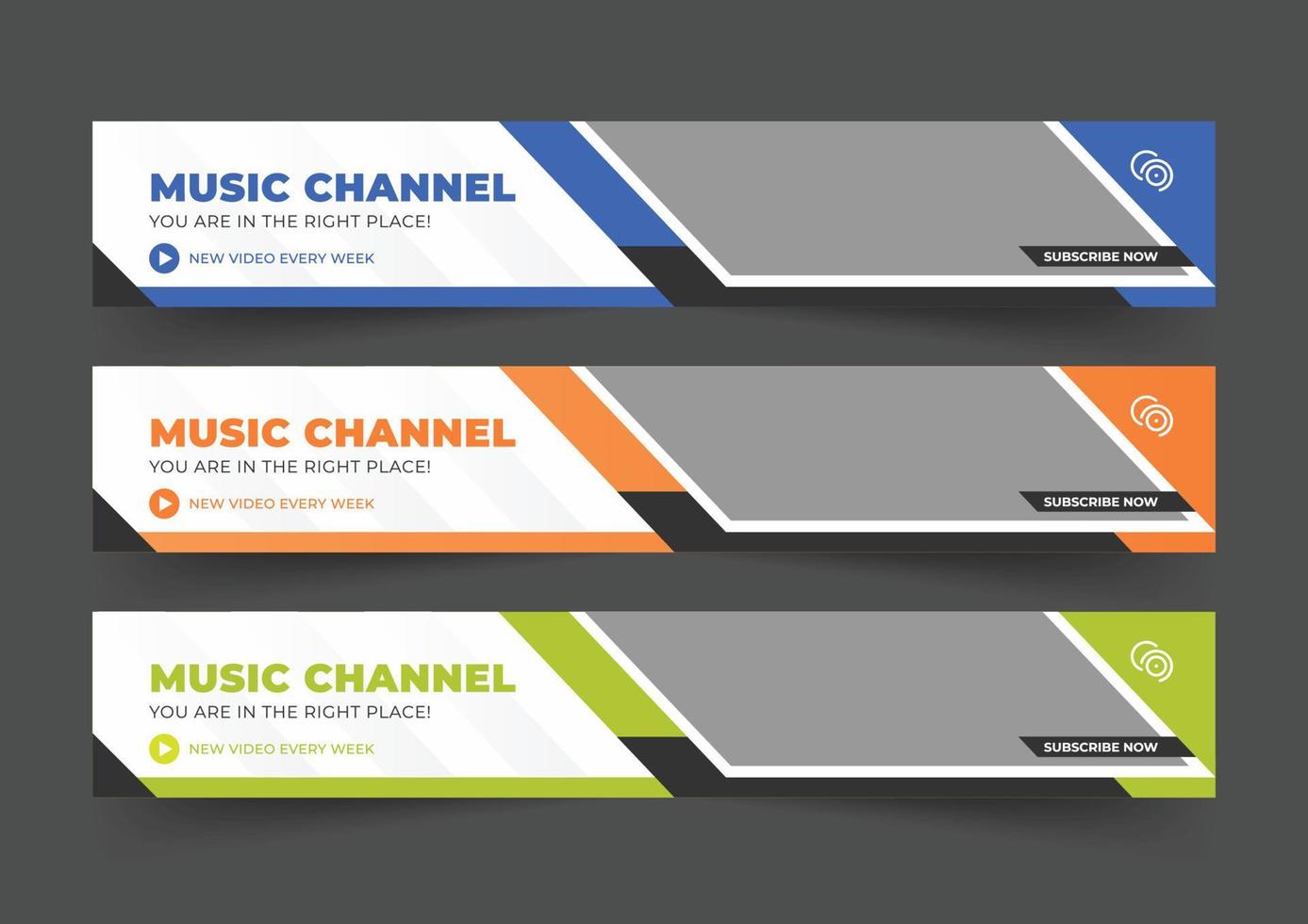 The header for music channel header, channel header template, social media template, channel header and web banner, professional social media cover for music channel vector