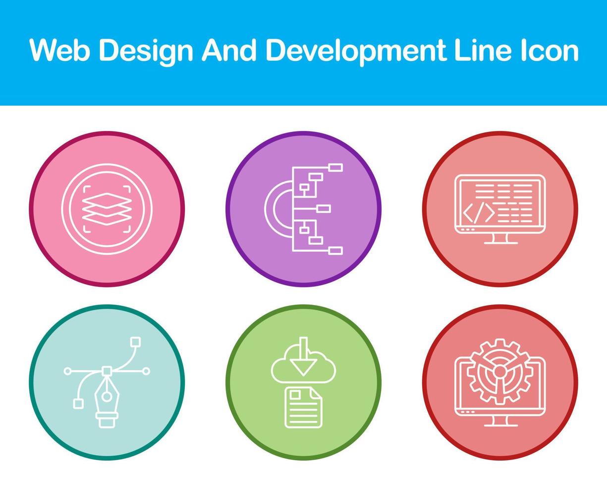 Web Design And Development Vector Icon Set