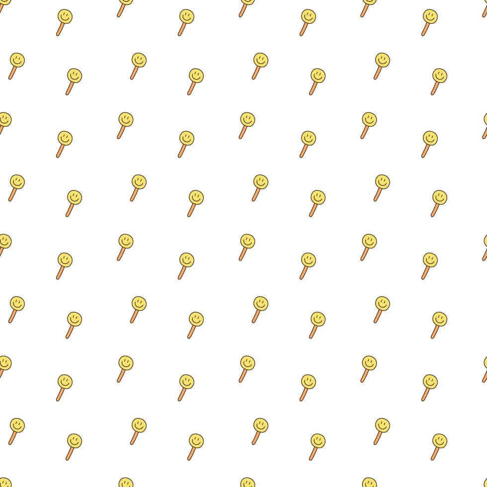 Cute seamless pattern with lollipop. Color doodle  vector illustration.