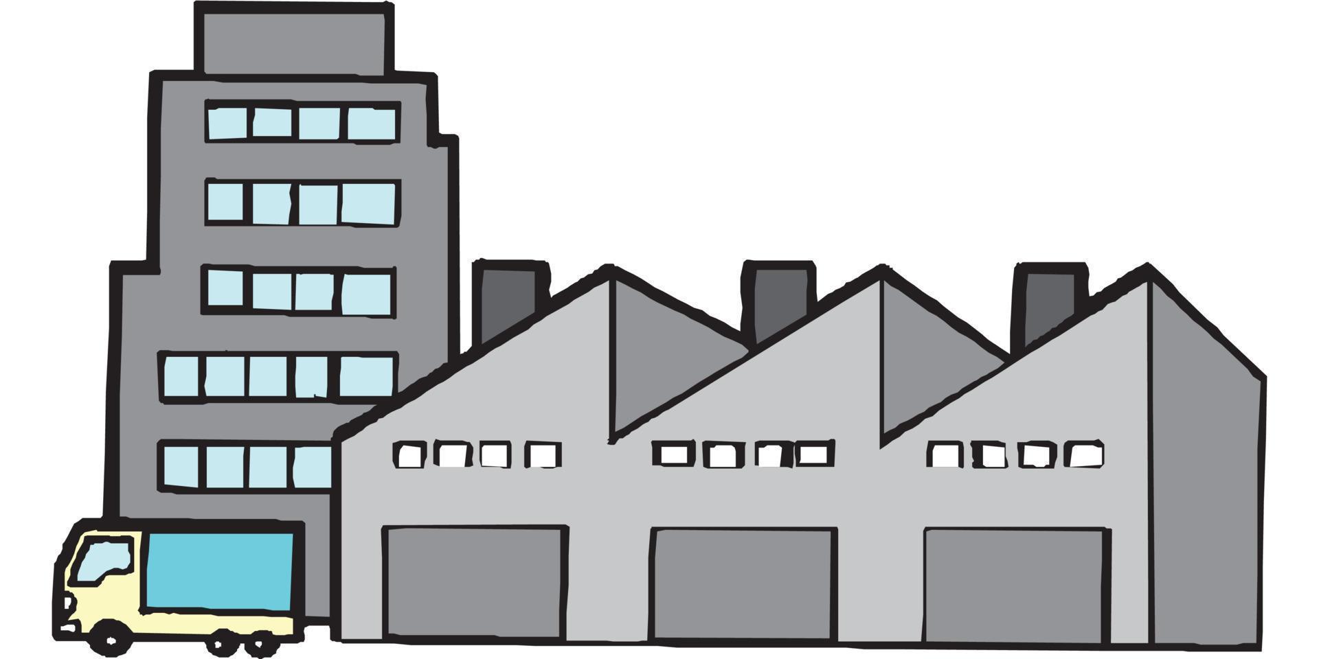 gratis ciudad edificio ilustración y compras casa vector