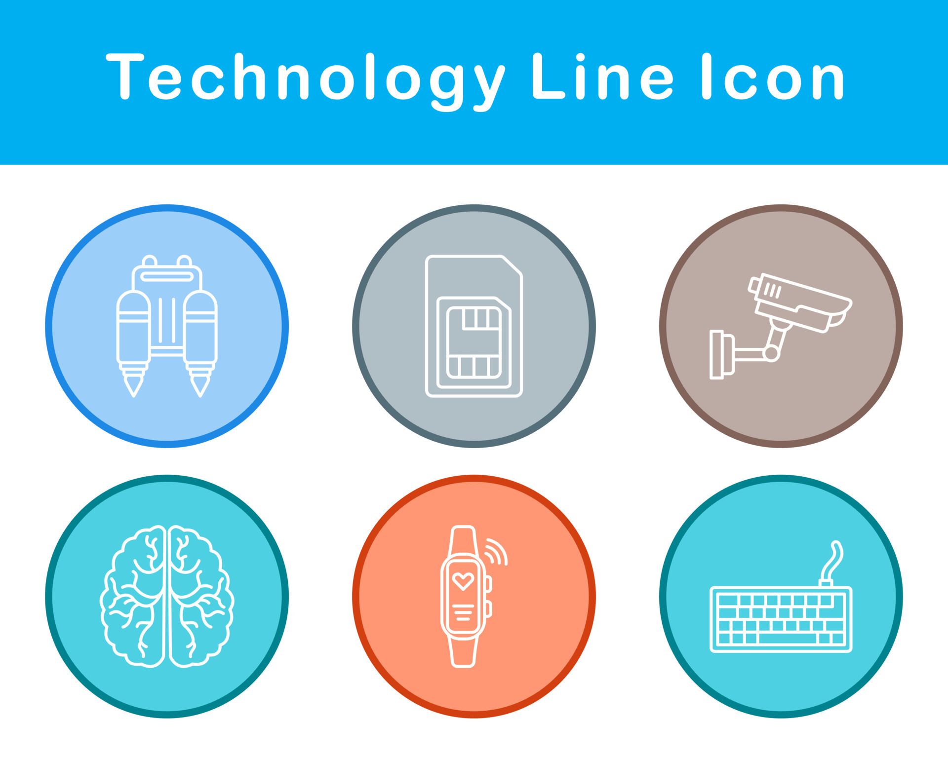 Technology Vector Icon Set 21359409 Vector Art at Vecteezy
