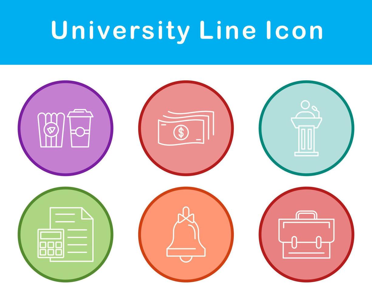 Universidad vector icono conjunto