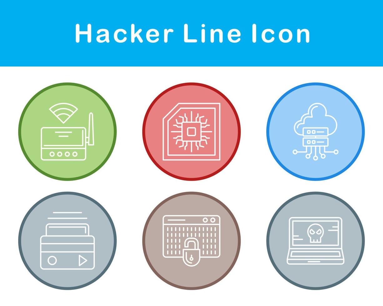 Hacker Vector Icon Set