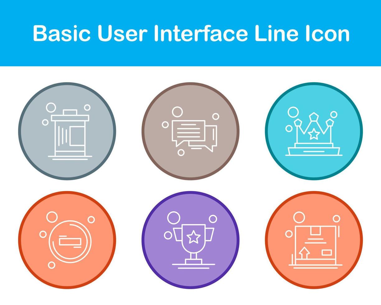 Basic User Interface Vector Icon Set