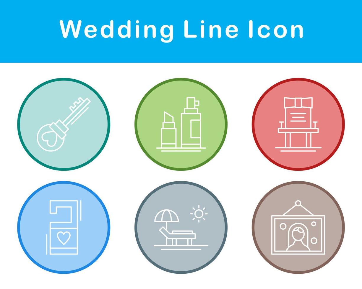 Boda vector icono conjunto