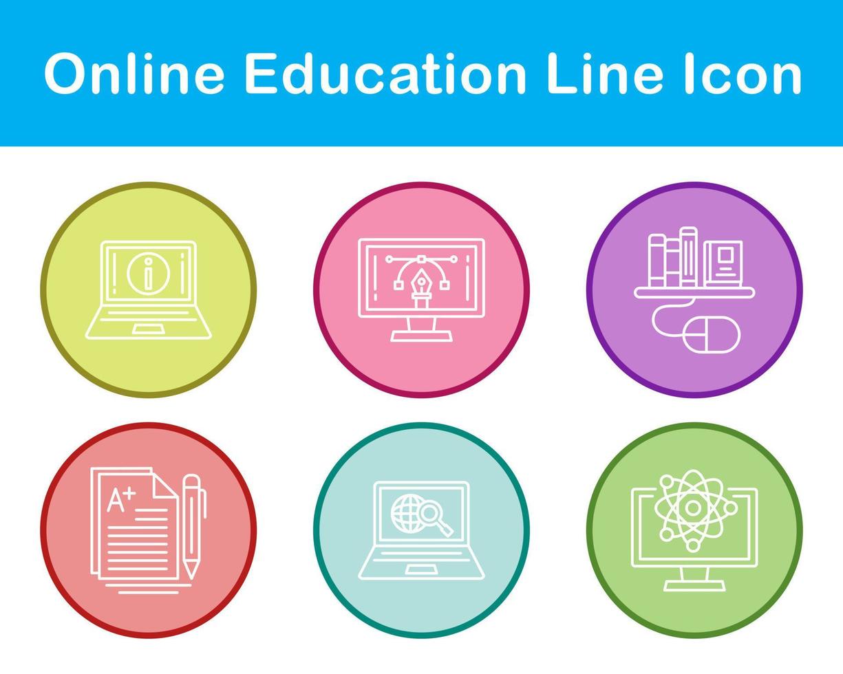 Online Education Vector Icon Set