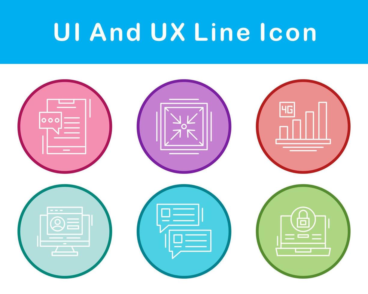 ui y ux vector icono conjunto