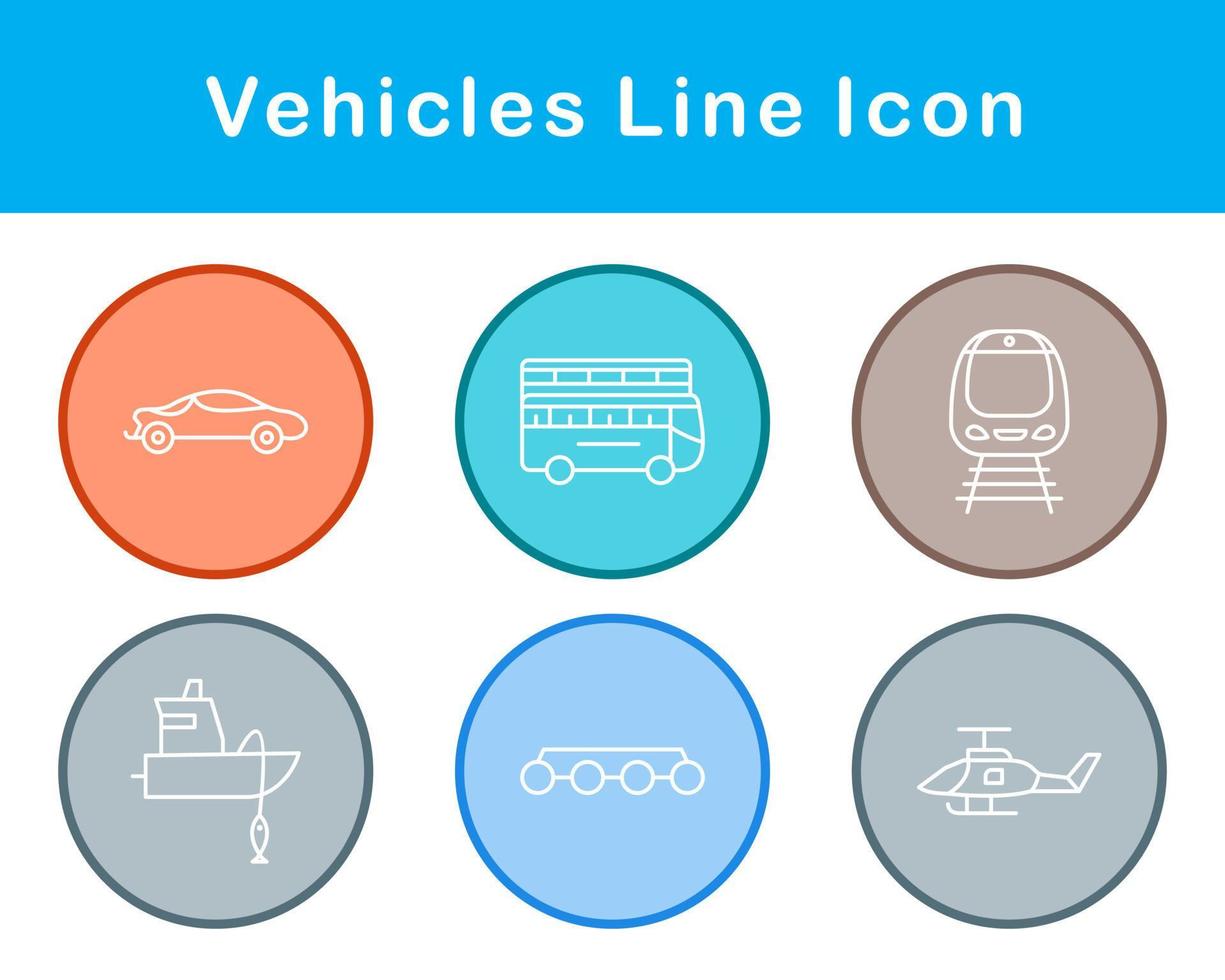 Vehicles Vector Icon Set