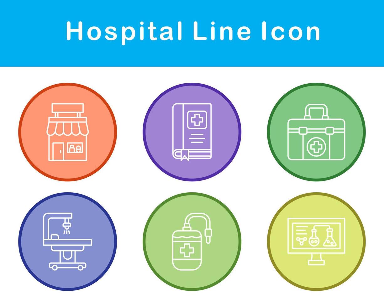 hospital vector icono conjunto